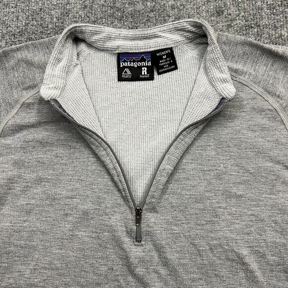 VTG Patagonia R.5 Quarter Zip Top Womens Size Medium Gray Polartec Regulator - Picture 5 of 12